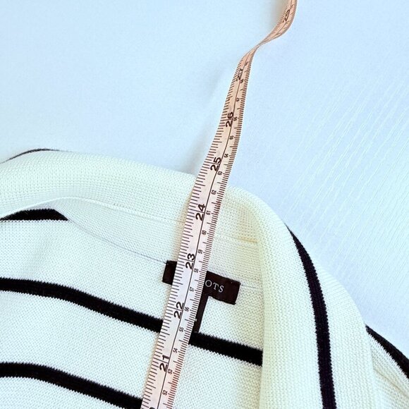 Talbots Striped Sweater Cotton Blazer Knit Jacket | Size S - Picture 6 of 8